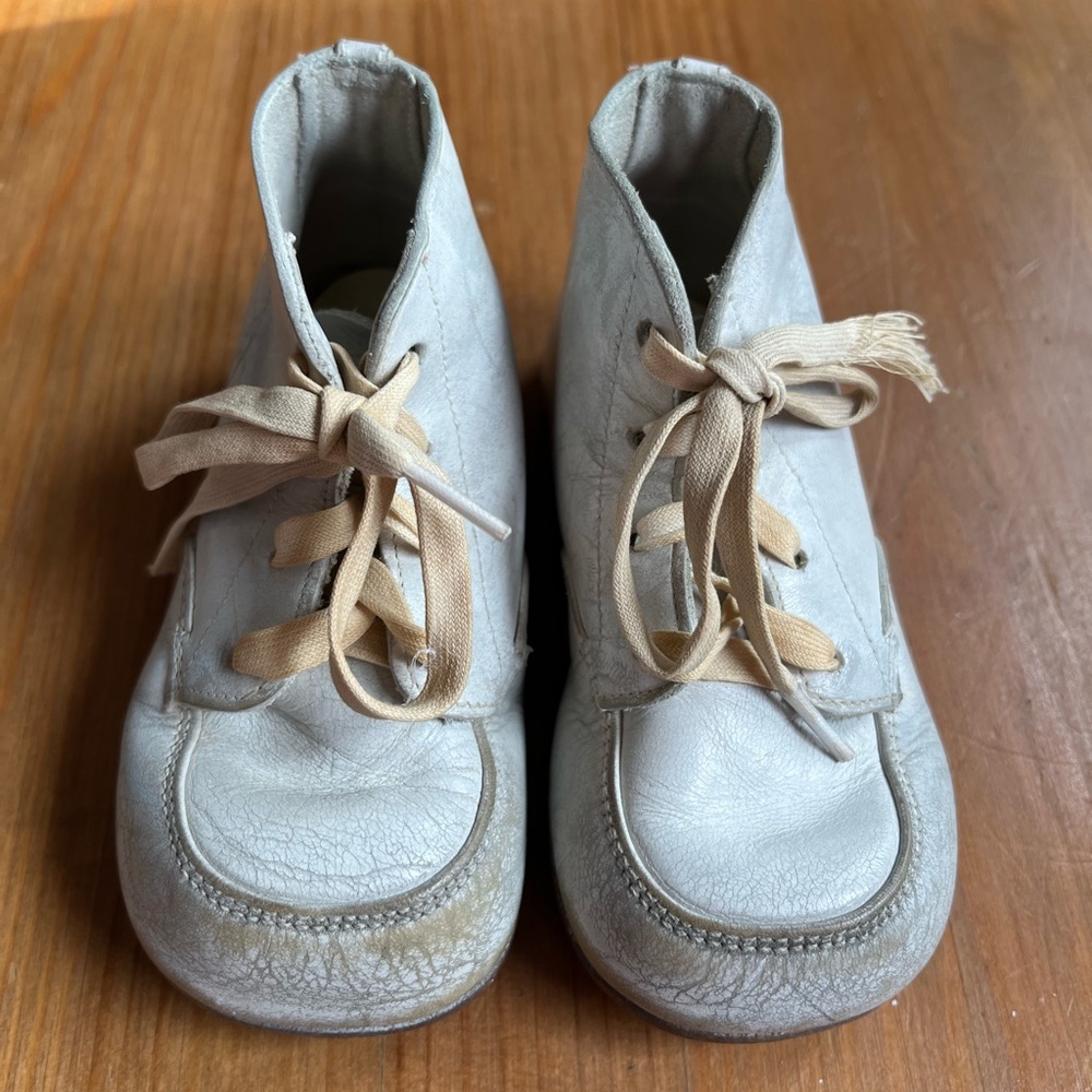 Antique White Baby Shoes